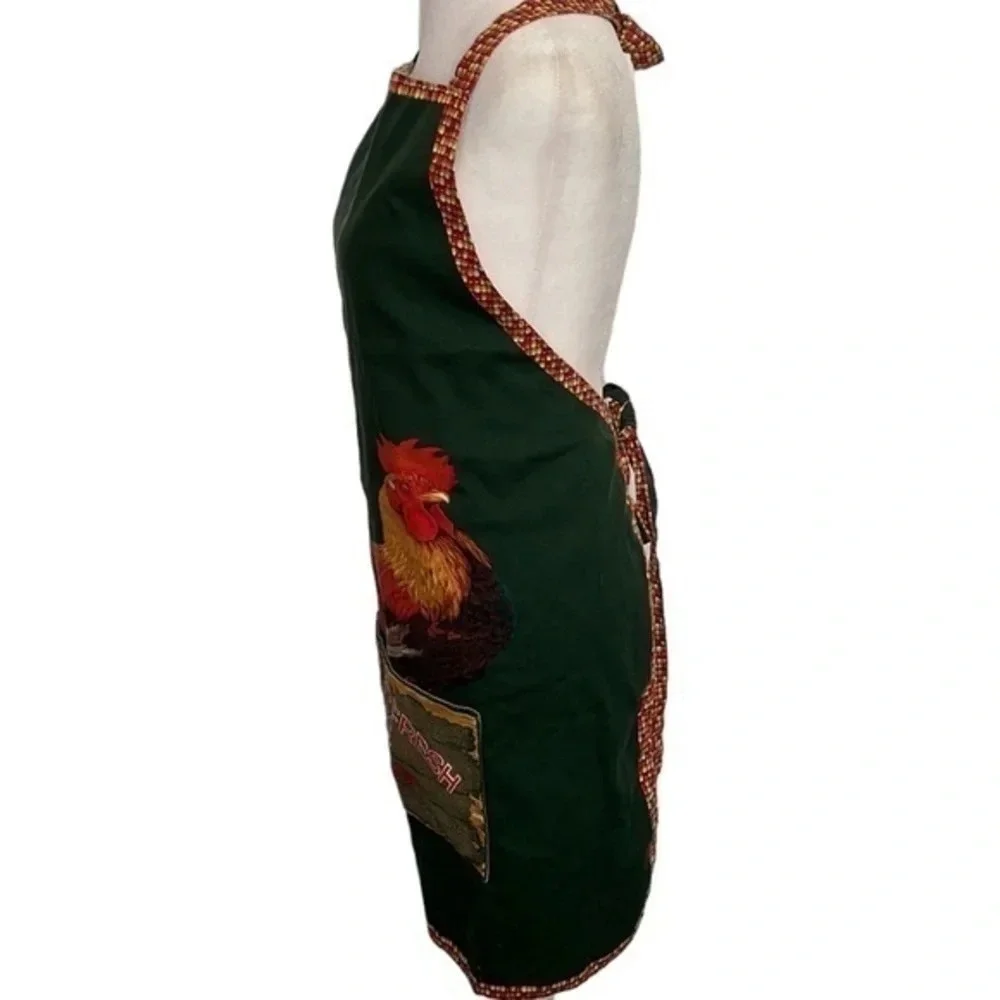 Handmade‎ Rooster with a Large Front Pocket Apron Cooking Homestead Cottage